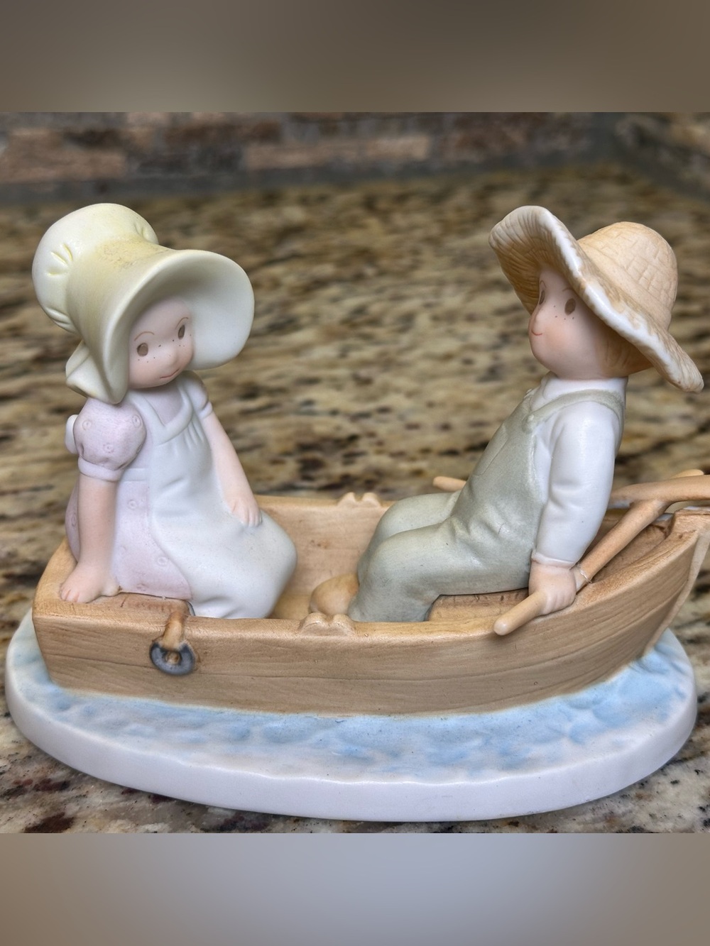 1999 Homco "Follow Me!" Boat Figurine
